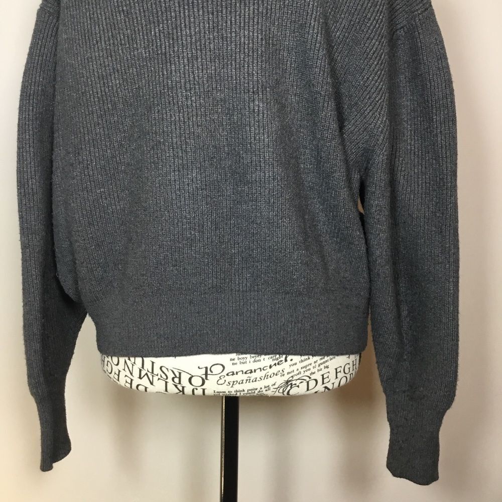 Zara diagonal knit sweater round neck warm cozy winter cabincore layering sz M - Picture 7 of 8